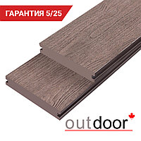 Террасная доска ДПК Outdoor 3D 140*25*3000 мм. полнотелая NEVADA/CALIFORNIA BROWN коричневая микс