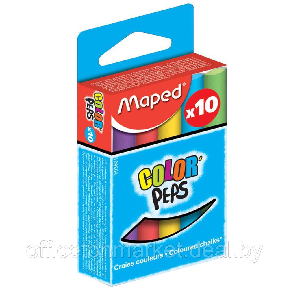 Мелки для доски круглые Maped "Color Peps", 10 цветов, ассорти - фото 1 - id-p137128003