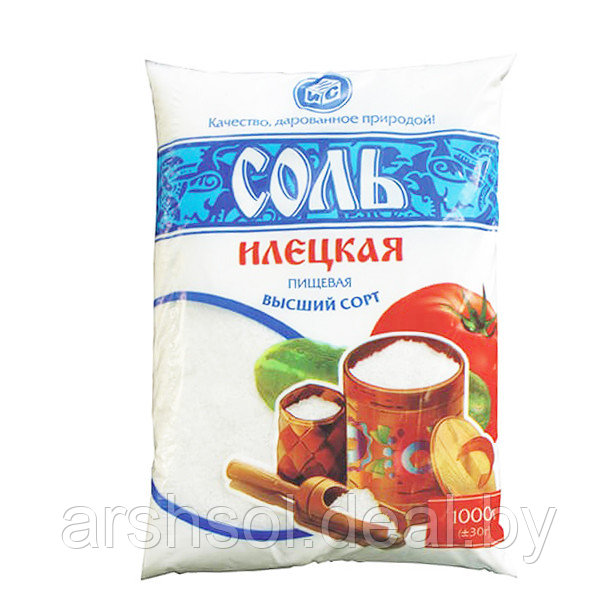 Соль поваренная пищевая каменная РУССОЛЬ ИЛЕЦКАЯ, сорт высший, помол 1 ...