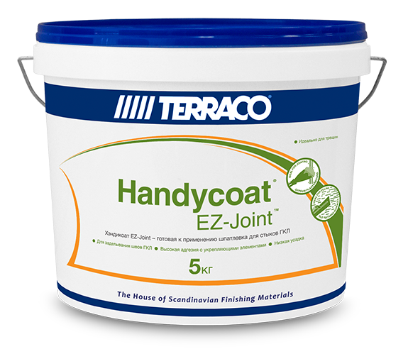 Terraco EZ-Joint шпатлевка для заделки швов ГКЛ и ГВЛВ (РФ), 5кг