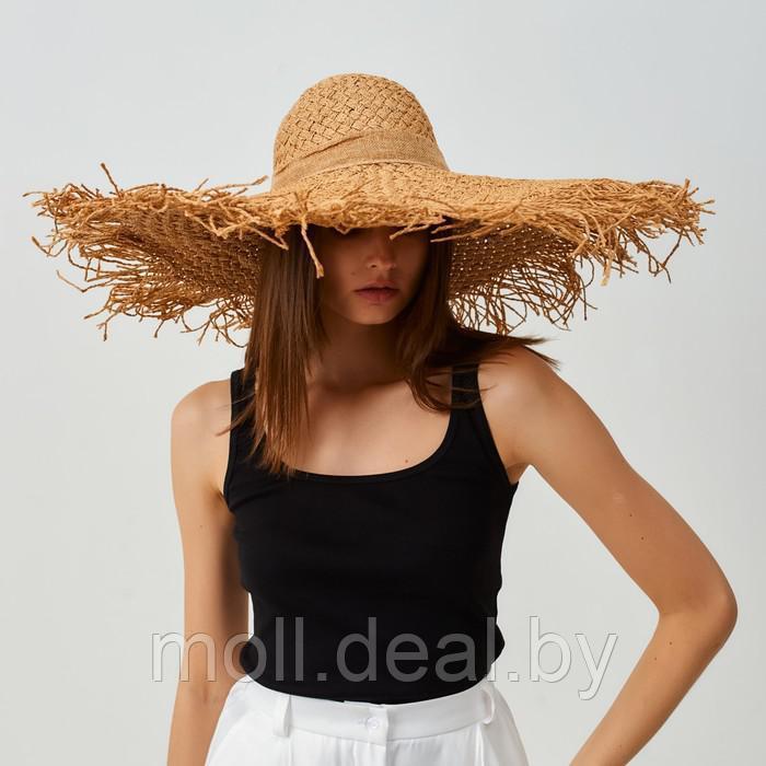Шляпа женская MINAKU "Summer mood", размер 56-58, цвет коричневый - фото 1 - id-p181413640