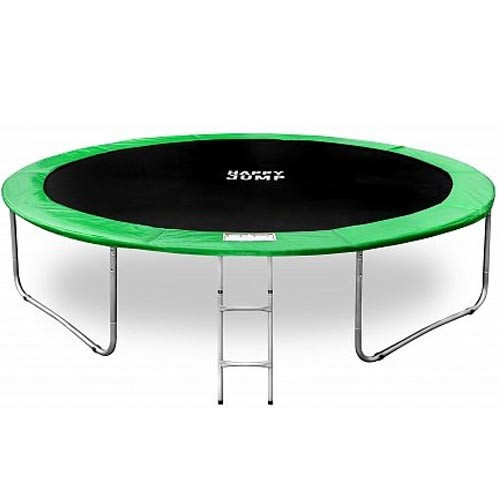 Батут Happy Jump 12ft-i PRO (374 см) с внутренней сеткой и лестницей - фото 2 - id-p181882307