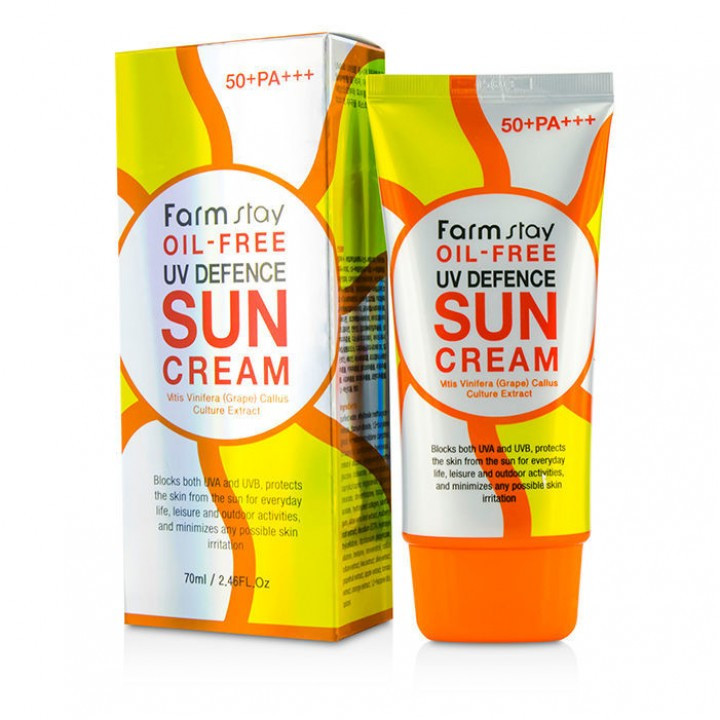 Солнцезащитный крем для лица без масел FarmStay Oil-free UV Defence Sun Cream SPF50+ PA+++, 70 мл