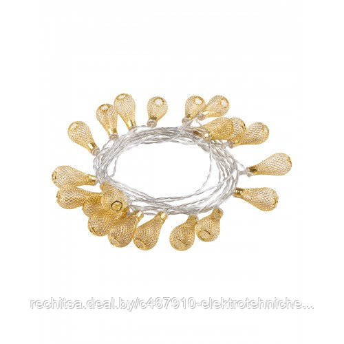 Гирлянда ССГ "Бусины" на солнечной батарее, 4 м, 20 LED, желтый, IP54, TDM