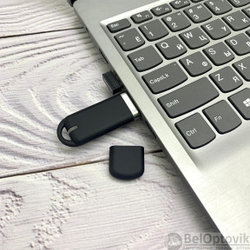 USB накопитель (флешка) Shape с покрытием софт тач, 16 Гб Черная