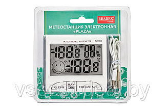 Метеостанция электронная ""PLAZA"", 8x7x2см, пластик, белый (Weather station)TD 0757, фото 3