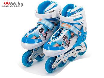 Роликовые коньки Sxride YXSKB01 р.31-34 синие детские ролики раздвижные спортивные для мальчиков