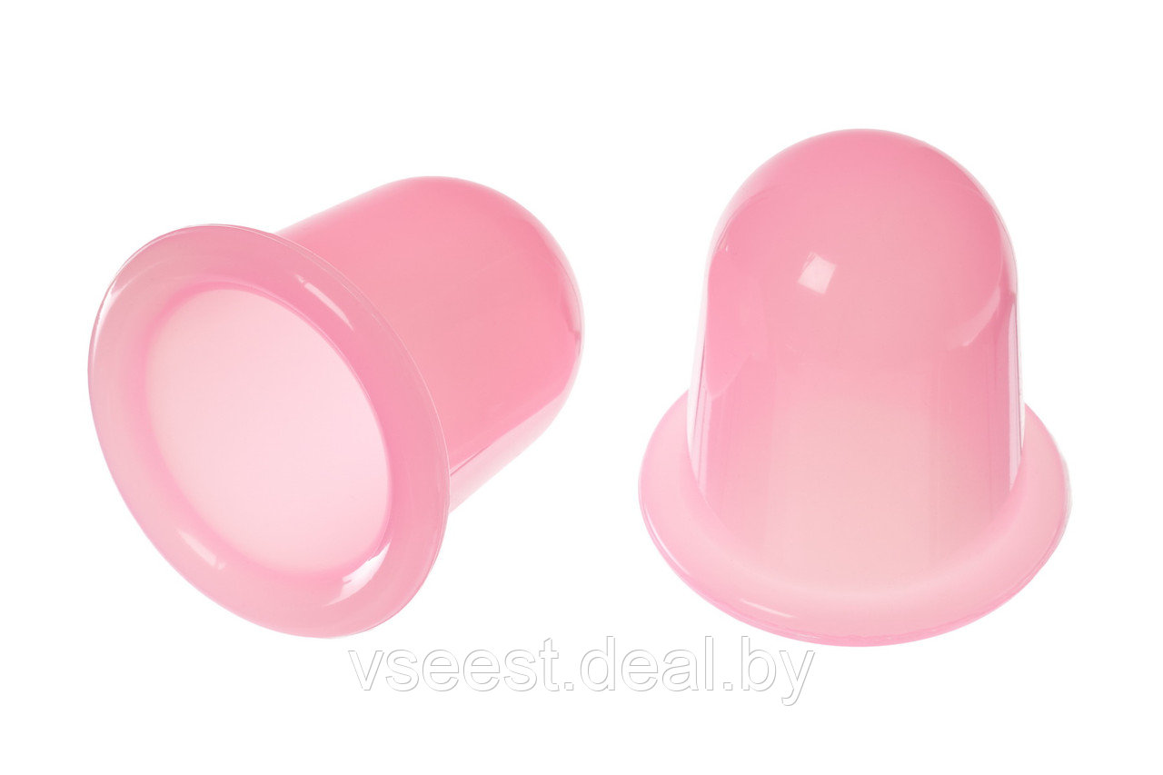 Массажный набор Антицеллюлит (2 pcs Cupping and Massage Bath Mitt set, pink)KZ 0916 - фото 4 - id-p181888406