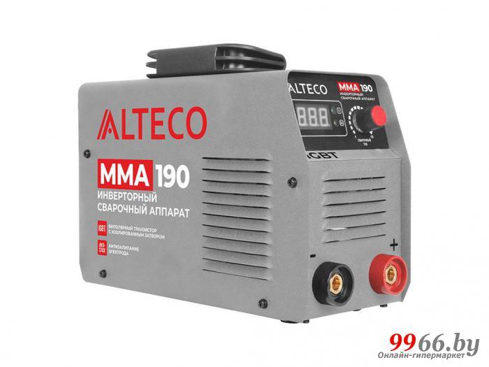 Сварочный аппарат инвертор Alteco MMA-190 электродный бытовой ручной сварочник MMA инверторная дуговая сварка