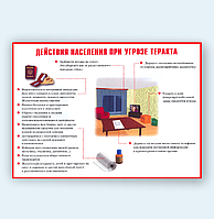 Информационный стенд "Действия населения при угрозе теракта "