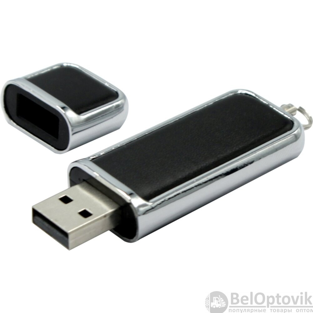 USB накопитель (флешка) Business кожа/металл, 16 Гб - фото 2 - id-p181939054