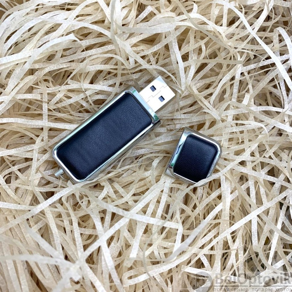 USB накопитель (флешка) Business кожа/металл, 16 Гб - фото 5 - id-p181939054