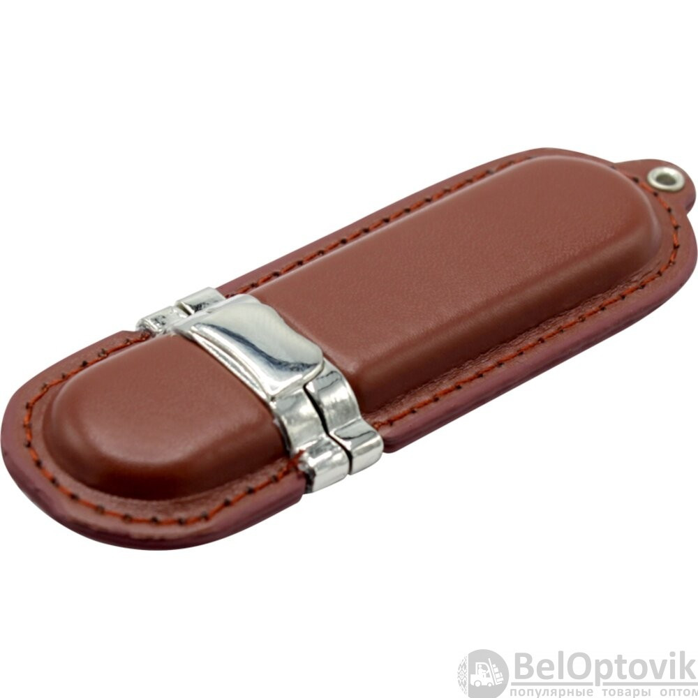 USB накопитель (флешка) Business коричневая кожа, 16 Гб - фото 2 - id-p181939213