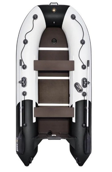 Лодка надувная Ривьера 3200 СК "Комби" светло-серый/чёрный - фото 1 - id-p181943980