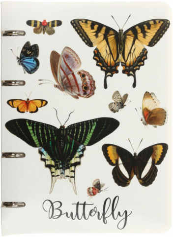 Тетрадь общая А5, 80 л. на кольцах «Полиграф Принт» 160*210 мм, клетка, Butterfly - фото 3 - id-p181697337