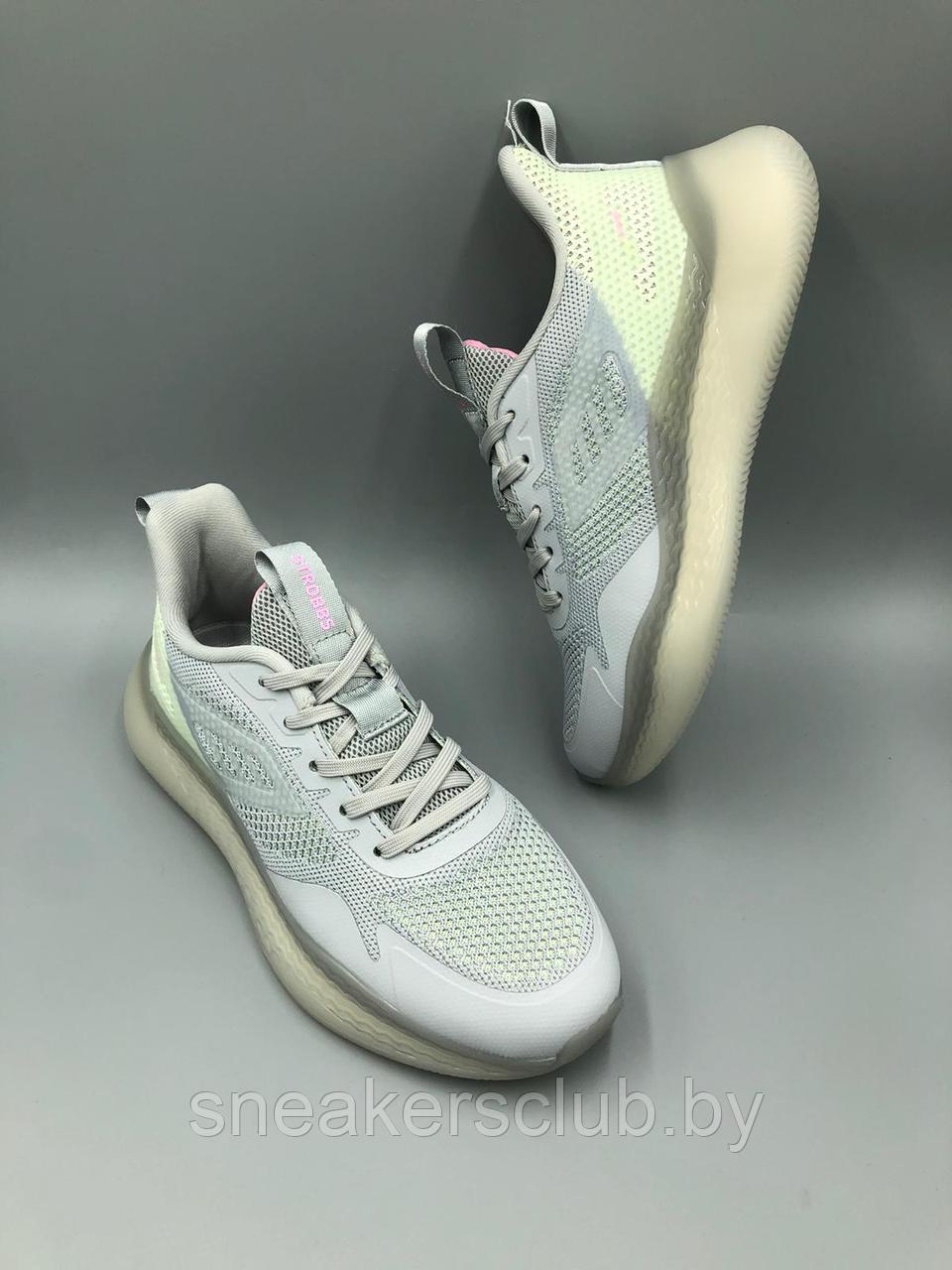 Кроссовки женские сетка Strobbs белые / весенние / летние yeezy 350 - фото 2 - id-p181945609