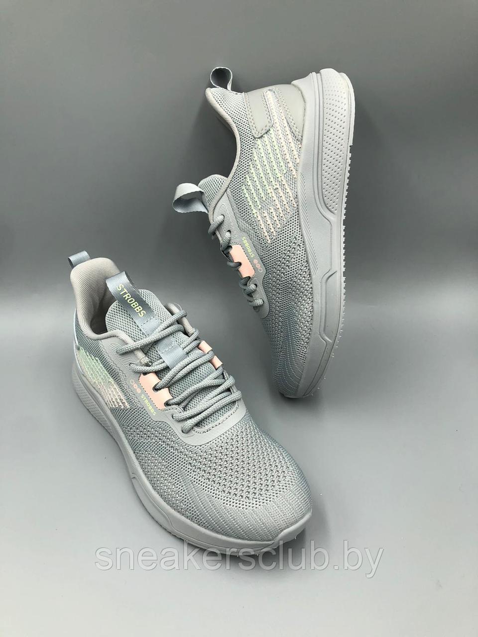 Кроссовки женские сетка Strobbs белые/ весенние/ летние yeezy 350