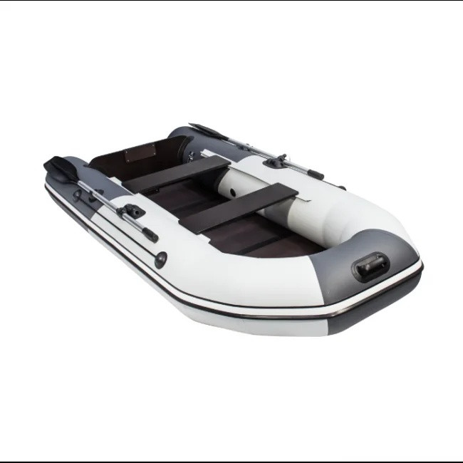 Надувная лодка Таймень NX 2850 "Комби" (слань-книжка киль) графит/светло-серый - фото 2 - id-p181945805