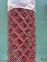 Сетка рабица в ПВХ 1.5 * 10 м яч 55*55 ф2.4 мм "Красный рубин", фото 3