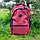 Городской рюкзак Gerk  с USB и отделением для ноутбука до 17,32 Красный, фото 5