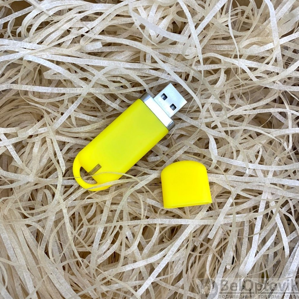 USB накопитель (флешка) Shape с покрытием софт тач, 16 Гб Желтая - фото 2 - id-p181949424