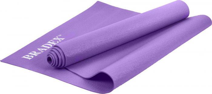 Коврик для йоги и фитнеса 173*61*0,3 фиолетовый (Yoga mat 173*61*0,3 violet 814c), Bradex SF 0397 - фото 1 - id-p176616254