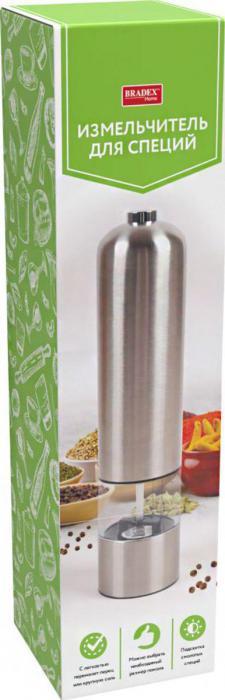 Измельчитель для специй 5см x 22 см, пластик, нерж. сталь (Electric pepper grinder), Bradex TK 0586 - фото 8 - id-p176616278