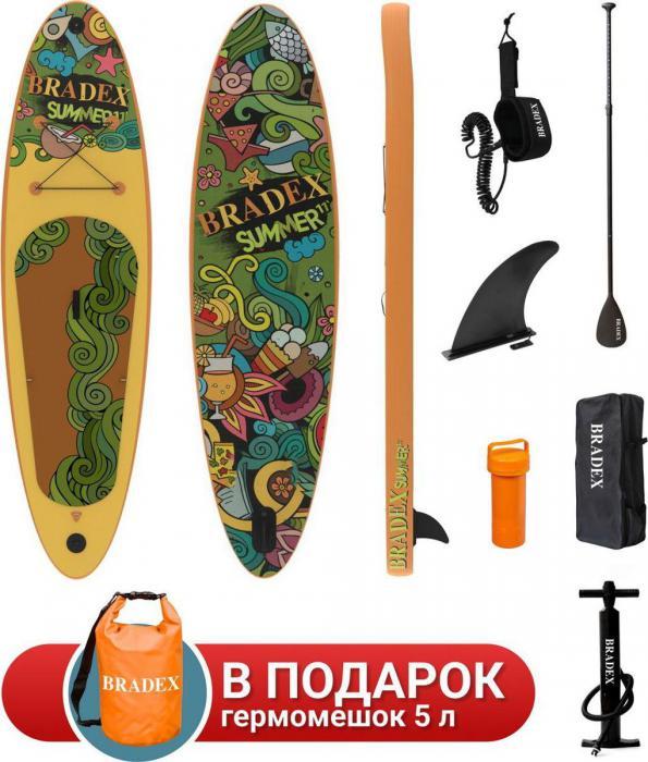 Сапборд Bradex Summer 11’, прогулочный (SUP board 11*34*6) SF 0804