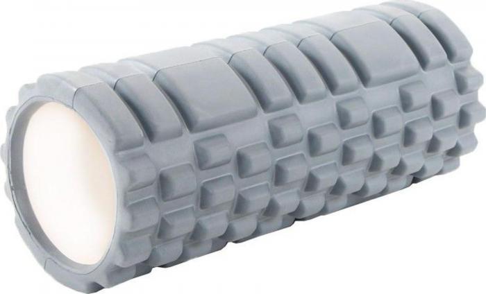 Валик для фитнеса «ТУБА», серый (Deep tissue massage foam roller. Pantone number Cool Grey 4C), Bradex SF 0335