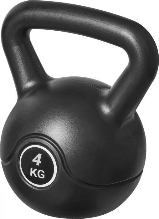 Пластиковая гиря Bradex SF 0704, 4 кг (4kg Solid Color Cement Kettle Bell, black) - фото 2 - id-p178526816