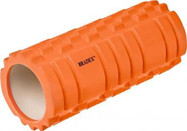 Валик для фитнеса «ТУБА» оранжевый (Deep tissue massage foam roller. Pantone number 1575C), Bradex SF 0065