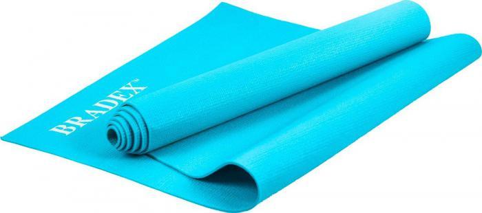 Коврик для йоги и фитнеса Bradex SF 0693, 173*61*0,3 см, бирюзовый с переноской (Yoga mat 173*61*0,3 cm light - фото 2 - id-p180646431