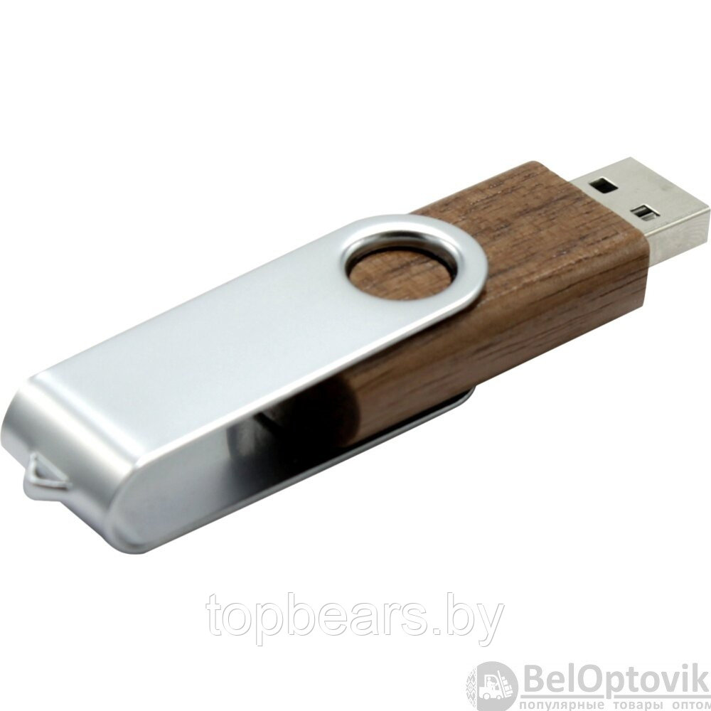 USBнакопитель (флешка) Twist wood дерево/металл/раскладной корпус, 16 Гб - фото 2 - id-p181951381