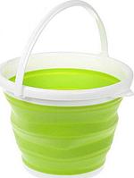 Ведро складное круглое 10л зеленое (10L foldable Round bucket green), Bradex TD 0318