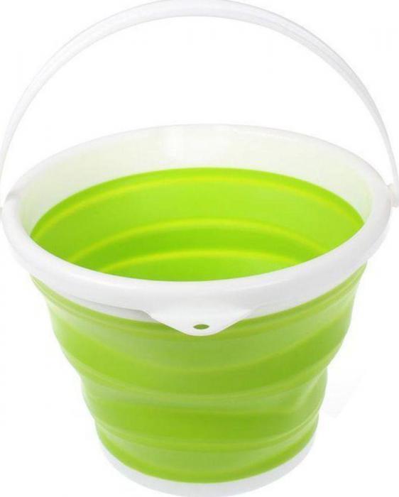 Ведро складное круглое 10л зеленое (10L foldable Round bucket green), Bradex TD 0318 - фото 2 - id-p181459123