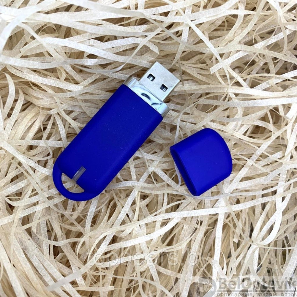 USB накопитель (флешка) Shape с покрытием софт тач, 16 Гб Оранжевая - фото 3 - id-p181951385