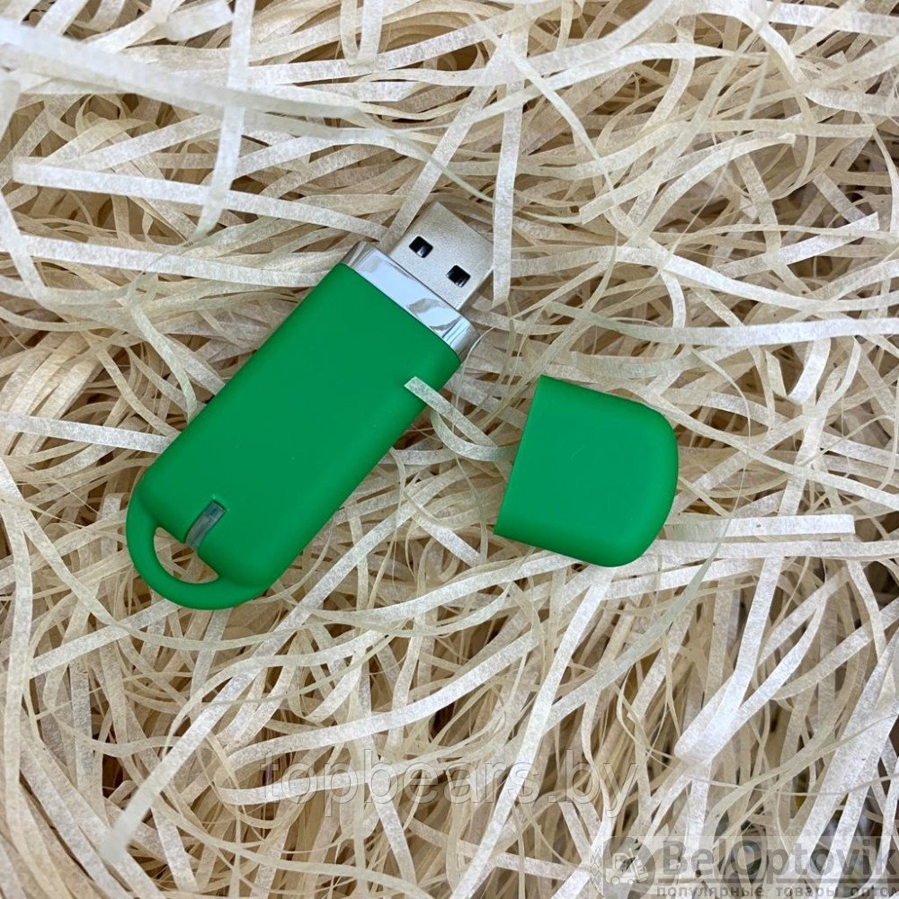 USB накопитель (флешка) Shape с покрытием софт тач, 16 Гб Желтая - фото 8 - id-p181951386