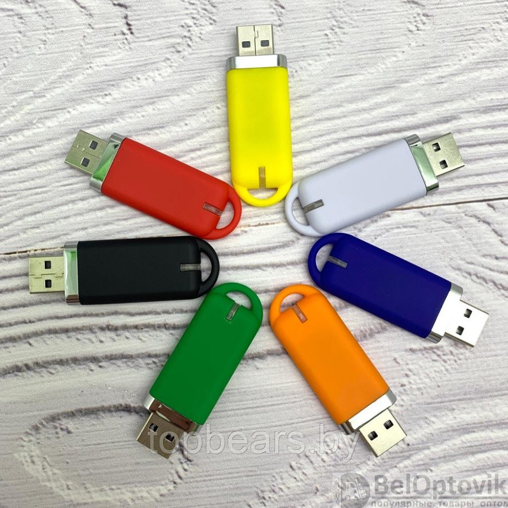 USB накопитель (флешка) Shape с покрытием софт тач, 16 Гб Красная - фото 4 - id-p181951387
