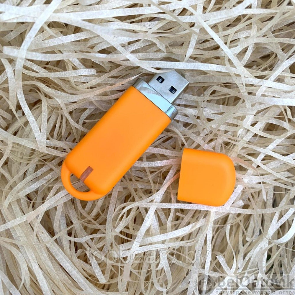 USB накопитель (флешка) Shape с покрытием софт тач, 16 Гб Синяя - фото 7 - id-p181951389