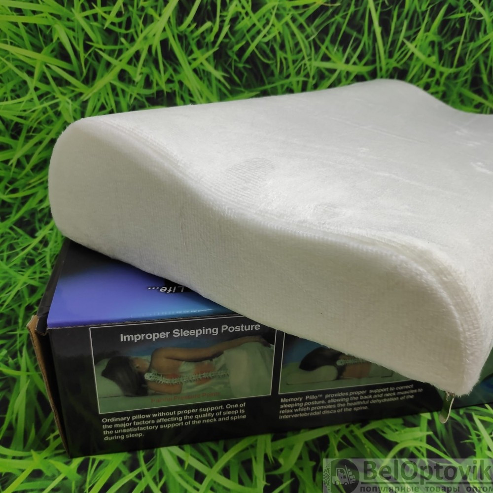 Подушка ортопедическая MEMORY FOAM профилированная большая - фото 7 - id-p179626741