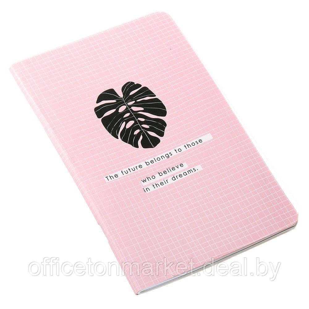 Блокнот "Abstract листок", А5, 48 листов, розовый - фото 2 - id-p166557187