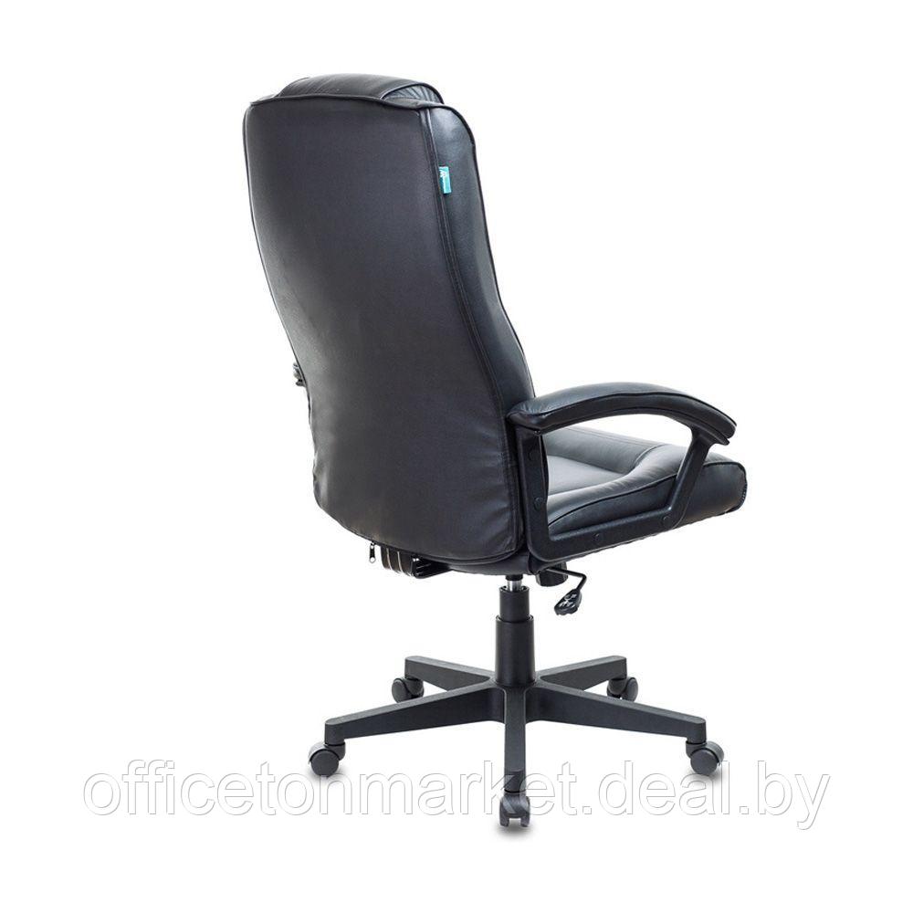 Кресло для руководителя "Бюрократ T-9906N/BLACK", кожа, пластик, черный - фото 4 - id-p170576612