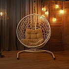 Подвесное кресло-кокон Риторика Либра, коричневое, фото 3
