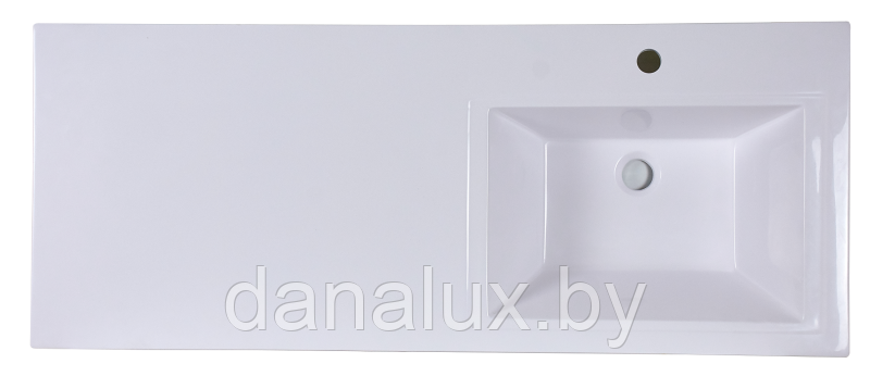 Тумба с умывальником Дана Премиум 130 напольная на 2 ящика (чаша справа) цвет белый - фото 10 - id-p181960925