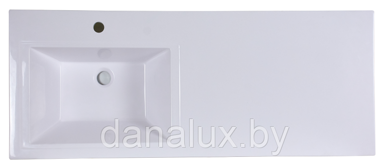 Тумба с умывальником Дана Премиум 120 подвесная на 1 ящик (чаша слева) цвет белый - фото 8 - id-p181960964