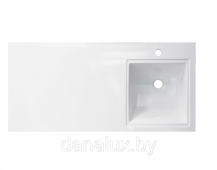 Тумба с умывальником Дана Премиум 100 напольная с дверцей (чаша справа) цвет белый - фото 7 - id-p181960975