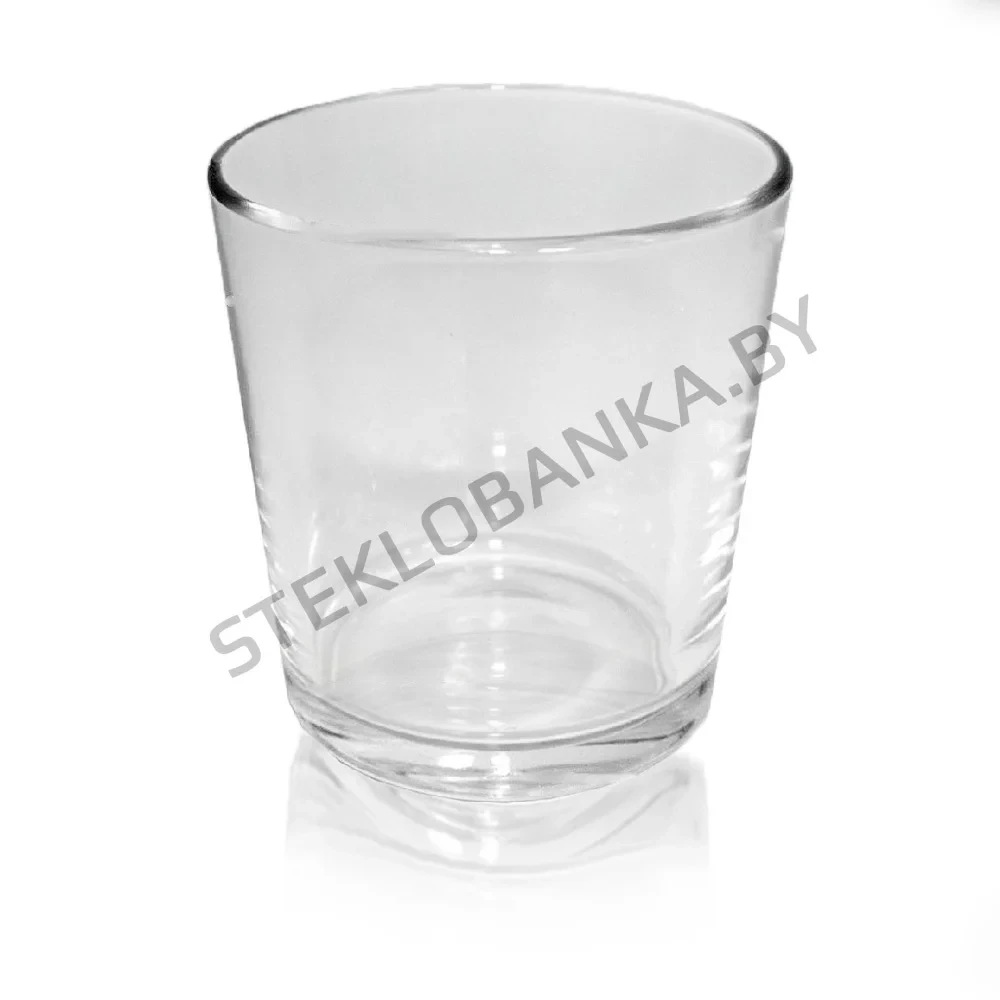 Стеклянный стакан для свечей 0,250 л. 250 мл (низкий) (стеклобанка)