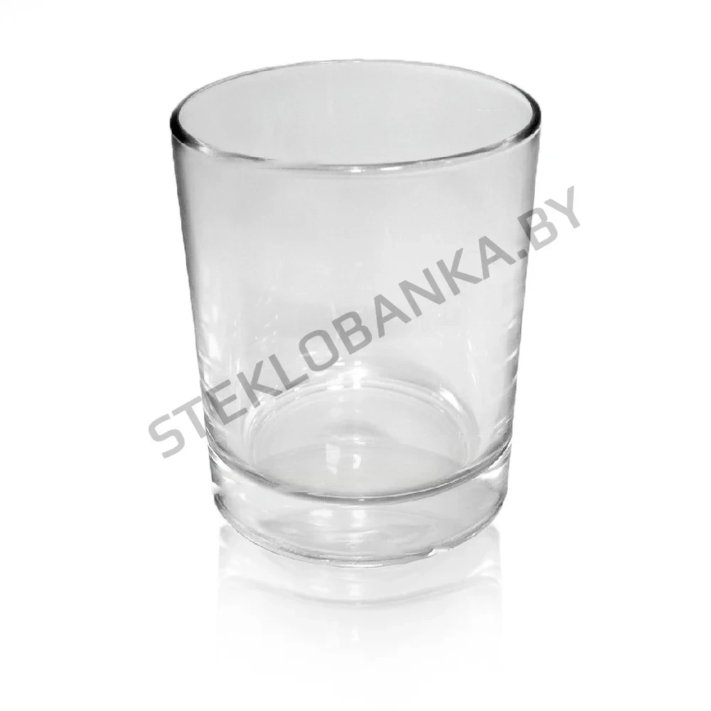 Стеклянный стакан для свечей 0,250 л. 250 мл (высокий) (стеклобанка)