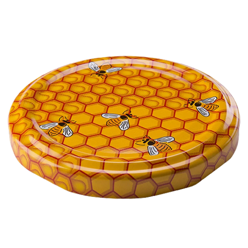 Крышка металлическая ТО (58) Пчелка соты