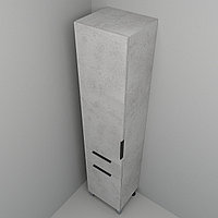 Шкаф-пенал Дана Каскад 40 напольный с корзиной (бетон чикаго) левый